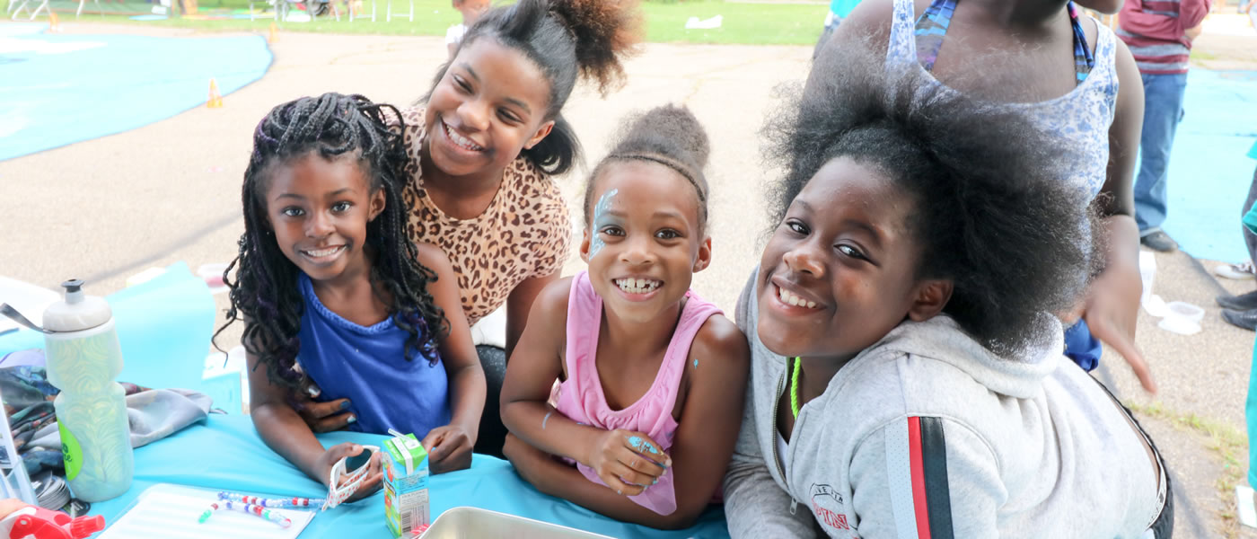 Visitors at a July 2016 "Paint the Pavement" event at the Lincoln Playground.