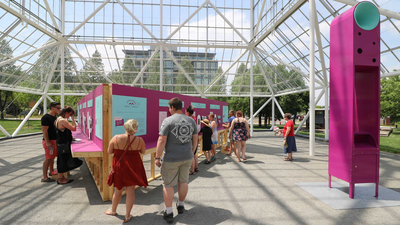 The Transition Habitats exhibit at the Minneapolis Sculpture Garden.