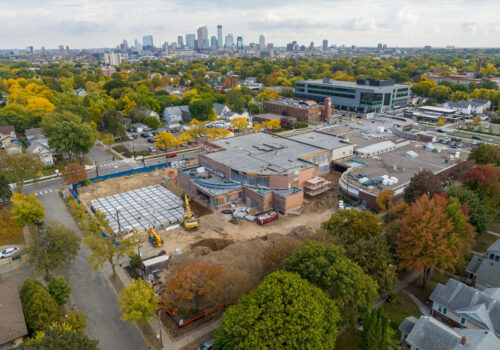 An aerial view of the NorthPoint campus expansion project.