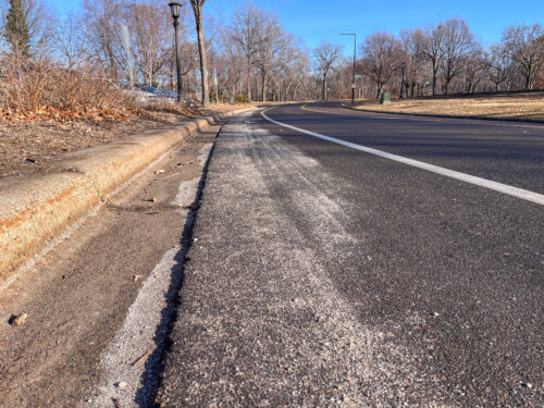 Over-salting on a Minneapolis road