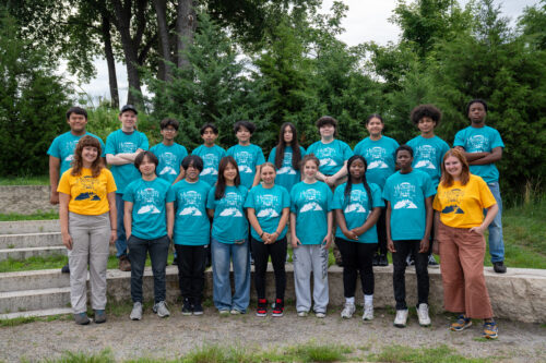 Mississippi River Green Team youth and supervisor first photo of summer 2024 